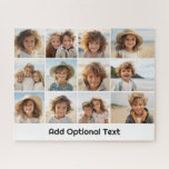 12 Fotoraster Collage - Wit - Mod Type Zwart Legpuzzel<br><div class="desc">Een eenvoudig fotorooster met 3 rijen en 4 kolommen foto's. 9 Foto's zijn vierkant, en de overige 3 foto's zijn horizontaal / landschap. Het ontwerp is modern en minimaal en bevat een eenvoudig, retro-ogend lettertype om tekst aan de onderkant toe te voegen. Maak een gepersonaliseerde vakantie puzzel of maak een...</div>