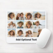 12 Fotoraster Collage - Wit - Mod Type Zwart Muismat (Met muis)