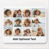 12 Fotoraster Collage - Wit - Mod Type Zwart Muismat (Voorkant)