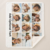 12 Fotoraster Collage - Wit - Mod Type Zwart Sherpa Deken (Voorkant)