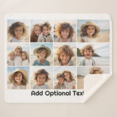 12 Fotoraster Collage - Wit - Mod Type Zwart Sherpa Deken (Voorkant (horizontaal))