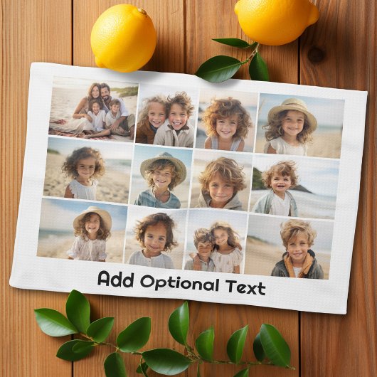 12 Fotoraster Collage - Wit - Mod Type Zwart Theedoek