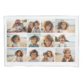 12 Fotoraster Collage - witte achtergrond Kussensloop (Voorkant)