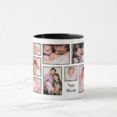 12 Foto's Collage Happy Moments Tekst voor special Mok (Midden)