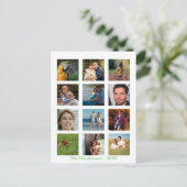 12 Foto's Familie Foto ✨ Collage Op Maat Briefkaart (Staand voorkant)