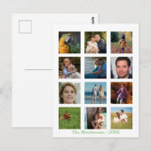 12 Foto's Familie Foto ✨ Collage Op Maat Briefkaart (Voorkant / Achterkant)