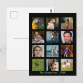 12 Foto's Familie Foto ✨ Collage Op Maat Briefkaart (Voorkant / Achterkant)