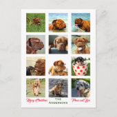 12 foto's familiefoto ✨ Collage Kerstmis Briefkaart (Voorkant)