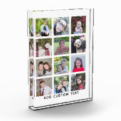 12 foto's - moderne collage - wit met tekst (Links)