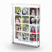 12 foto's - moderne collage - wit met tekst (Rechts)