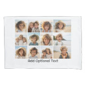 12 foto's op wit - Modern, minimaal met tekst Kussensloop (Voorkant)