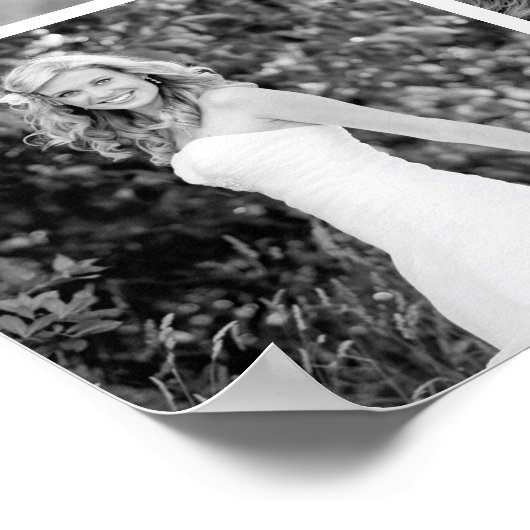 12-foto's samenvoegen en monogram poster (Hoek)