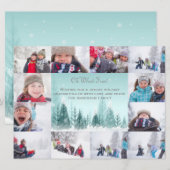 12 Foto's Winterlandschap Collage - 6x8 Kerstmis Feestdagenkaart (Voorkant / Achterkant)