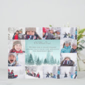 12 Foto's Winterlandschap Collage - 6x8 Kerstmis Feestdagenkaart (Staand voorkant)