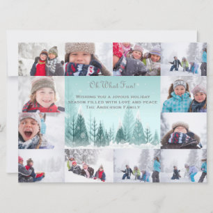 12 Foto's Winterlandschap Collage - 6x8 Kerstmis Feestdagenkaart