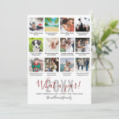 12 Fotoverzamelingsonderschriften — een jaar lang  Feestdagenkaart (Staand voorkant)