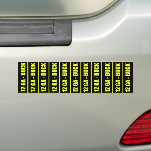 12 GA - BUCK - AMmo Can Decals Bumpersticker (Op auto)
