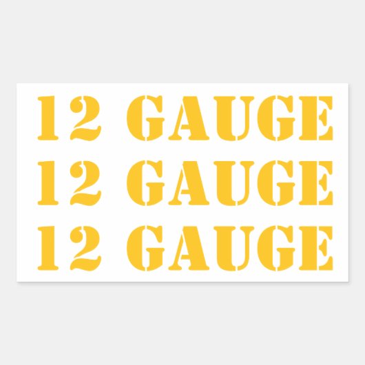 12 Gauge Ammo Box Sticker (Voorkant)