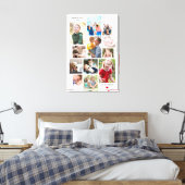 12 Geheugencollage van de fotoserie met hart Canvas Afdruk (Insitu (Slaapkamer))