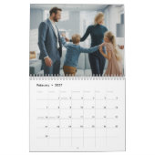 12 gepersonaliseerde maandelijkse aangepaste famil kalender (Feb 2027)