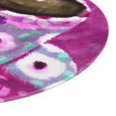 12"Glassnijplank w/Abstracte Koffiekunst Snijplank (Hoek)