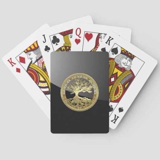 [12] Golden Celtic Tree of Life Pokerkaarten (Achterkant)