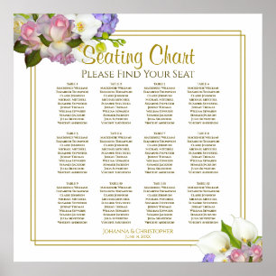 12 Grafiek Floral Pastel Poster