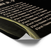 12 Halloween Wedding Tables Black & Gold Skulls Poster (Hoek)