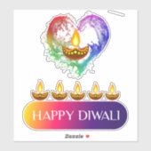 #12.Happy Diwali het festival van de lichten in In Sticker (Vel)