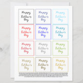 12 Happy Vaderdag Fabric Font Labels Paper (Voorkant)