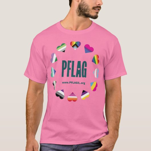 12 Hearts Circle PFLAG T-Shirt voor lichte achterg (Voorkant)