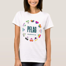 12 Hearts Circle PFLAG T-Shirt voor witte achtergr