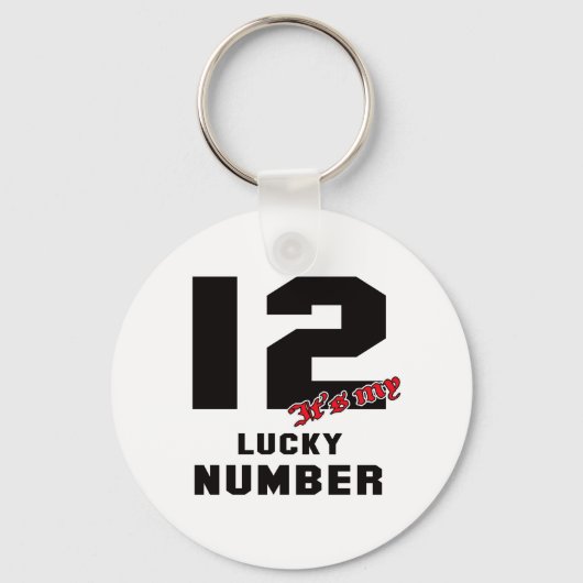 12 Het is mijn geluksgetal Sleutelhanger (Voorkant)