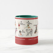 12 Honden van kerstfeestelijke Petten Scarves Antl Mok (Midden)