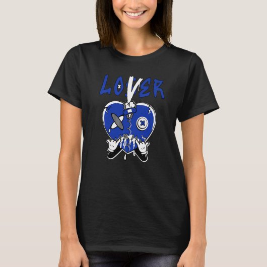 12 Hyper Royal Verliezer Hart Drip Hyper Royal 12s T-shirt (Voorkant)