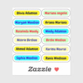 12 ID lange waterdichte etiketten | Achternaam Sti Sticker (Vel)