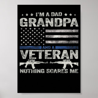 12 Ik ben een vader grootvader veteranen shirt vin Poster