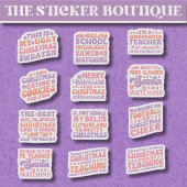 12 in een feestelijke Schattigee retro kerstsfeer Sticker