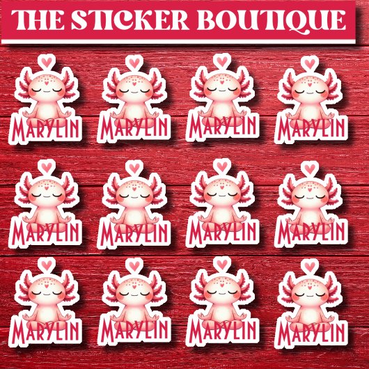 12 in een Schattigee aangepaste naam mediteren axo Sticker