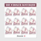 12 in een Schattigee aangepaste naam slapen Axolot Sticker (Vel)