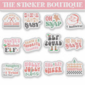 12 in één speels kerstpakket – feestelijke Design Sticker (Voorkant)