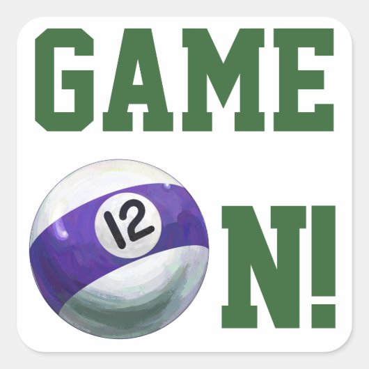 12 inch vierkante sticker (Voorkant)