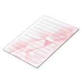 12-inch witte muziekvel papier Roze Notitieblok (Schuin)