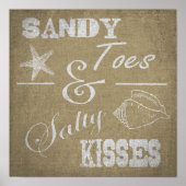 12-inch x 12-inch Poster - Sandy Toes & Salty Kiss (Voorkant)