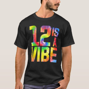 12 is een Vibe Tie kleurstof 12 yo Verjaardag Kind T-shirt