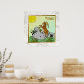 12 Israëlische stammen — Naftali Art Print Poster (Keuken)