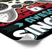 12 jaar BDay Son Boy Fun Gamer 12 jaar oude geboor Poster (Hoek)