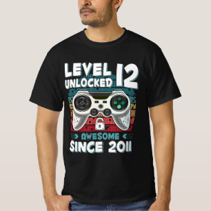 12 jaar BDay Son Boy Fun Gamer 12 jaar oude geboor T-shirt