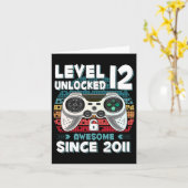 12 jaar Bday Son Boy Funny Gamer 12e 12 jaar oude  Kaart (Gele Bloem)