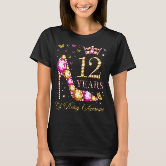 12 jaar Geweldige 12 jaar oud en 12 jaar oud T-shirt (Voorkant)